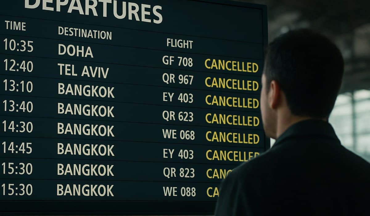 13+ Flight Cancellations Hit Thailand: Gulf Air, Qatar Airways, More Airlines Affected