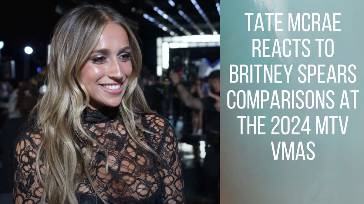 Tate McRae Reacts to Britney Spears Comparisons at the 2024 MTV VMAs